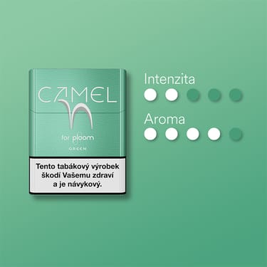 Mentolové náplně Camel green pro zařízení Ploom a jejich vlastnosti - zelené pozadí
