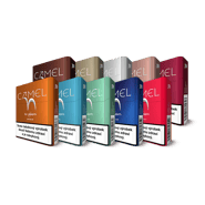 10 různých příchutí Camel náplní pro Ploom - Bronze, Gold, Silver, Tan, Burgundy, Amber, Teal, Green, Marine, Velvet