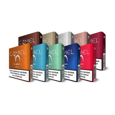 10 různých příchutí Camel náplní pro Ploom - Bronze, Gold, Silver, Tan, Burgundy, Amber, Teal, Green, Marine, Velvet