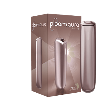 Ploom AURA Rose Gold balení se zařízením