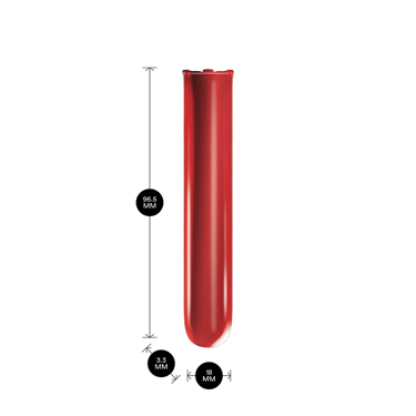 Pohled zepředu na přední panel Ploom AURA v barvě Lava Red