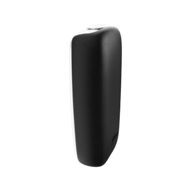 Ploom X černý kožený zadní panel black - pohled z boční strany