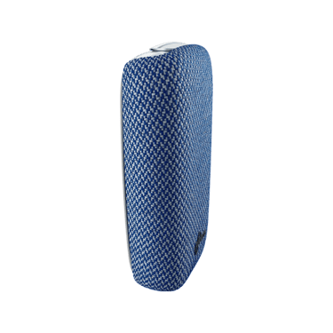 Ploom X modrý textilní zadní panel blue - pohled z levé boční strany