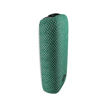 Ploom X zelený textilní zadní panel green - pohled z levé boční strany