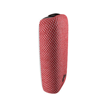 Ploom X červený textilní zadní panel red - pohled z levé boční strany