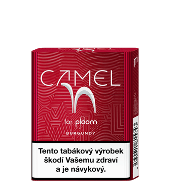 Náplně Camel Burgundy pro Ploom - pohled zepředu