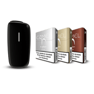 Ploom X Advanced startovací sada se třemi krabičkami Camel náplní.