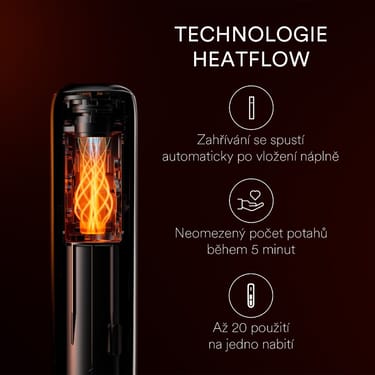 Ploom AURA Jet Black využívá technologii Smart Heatflow