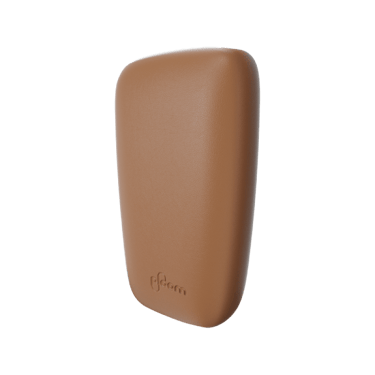 Ploom X hnědý kožený zadní panel brown - pohled zepředu