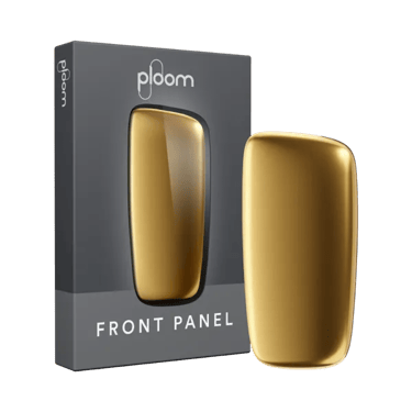 Ploom X žlutý přední panel mango sorbet a jeho balení - pohled zepředu
