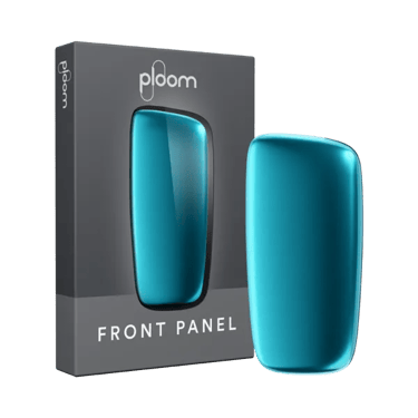 Balení a modrý Ploom X přední panel ocean blue - pohled zepředu
