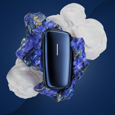 Modré Ploom X Advanced zařízení - umělecká fotografie