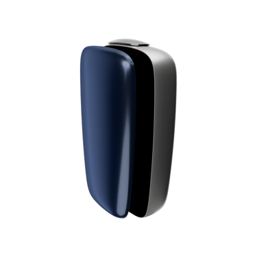 Ploom X modrý přední panel v barvě navy blue - pohled z boční strany