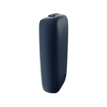 Ploom X modrý kožený zadní panel navy blue - pohled z boční strany