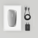 Obsah balení - zařízení Ploom X Advanced silver, usb kabel, čisticí tyčinka a adaptér