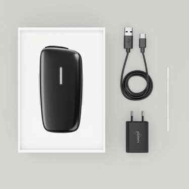 Příslušenství Ploom X - černý Ploom X Advanced black, usb kabel, čisticí tyčinka a adaptér