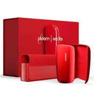 Limitovaná edice Ploom X Special Edition Red by Ora ïto - zařízení, textilnní zadní kryt a pouzdro v červené barvě