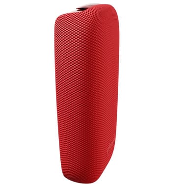 Ploom X červený textilní zadní panel Special Edition Red by Ora ïto - pohled z levé boční strany