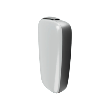 Ploom X přední panel v barvě cotton white - pohled z boční strany