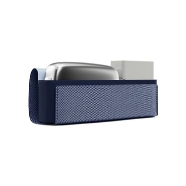 Ploom X modré textilní přenosné pouzdro blue otevřené se zařízeními a náplněmi