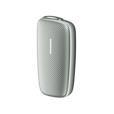 Ploom X stříbrný přední panel Squared Silver - pohled z boční strany