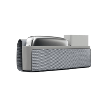 Ploom X šedé textilní přenosné pouzdro grey otevřené na zařízení a náplně