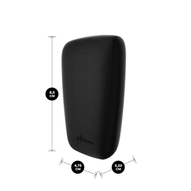 Ploom X černý kožený zadní panel black s jeho rozměry