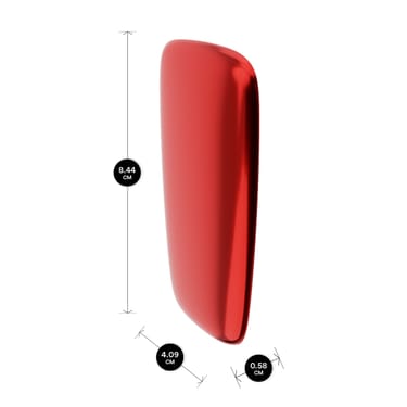 Rozměry předního panelu Lava Red pro Ploom X Advanced zařízení