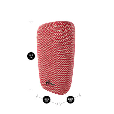 Ploom X červený textilní zadní panel red s jeho rozměry - pohled zepředu