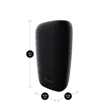 Ploom X černý textilní zadní panel black s jeho rozměry - pohled zepředu