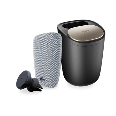 Držák do auta, velká dóza a šedivý zadní kryt pro Ploom X Advanced