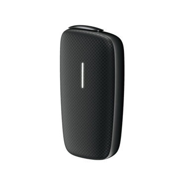 Ploom X černý přední panel Squared Black - pohled z boční strany