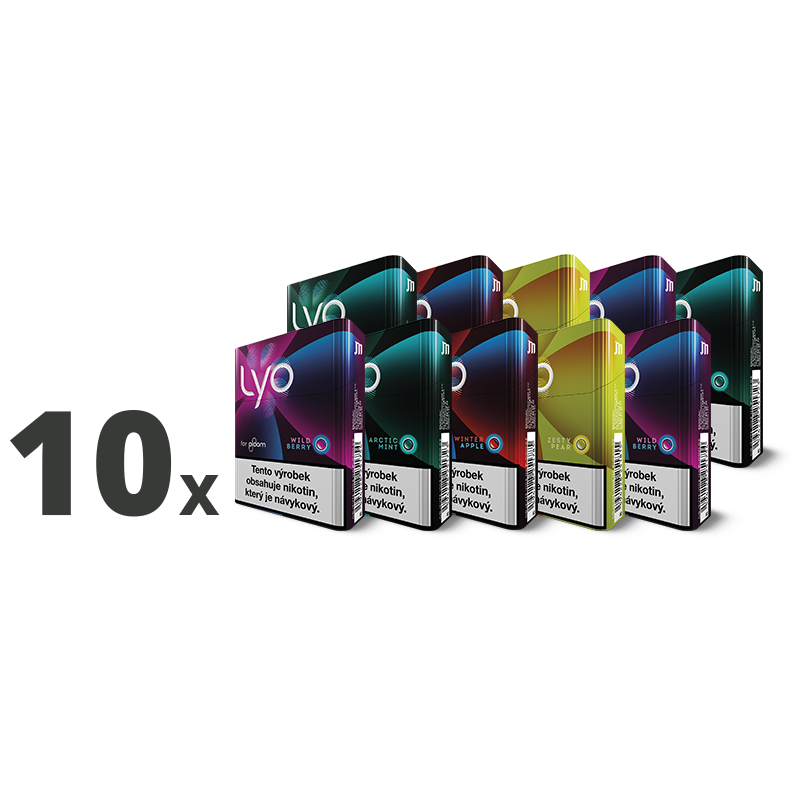 10 krabiček LYO náplní dle vlastního výběru