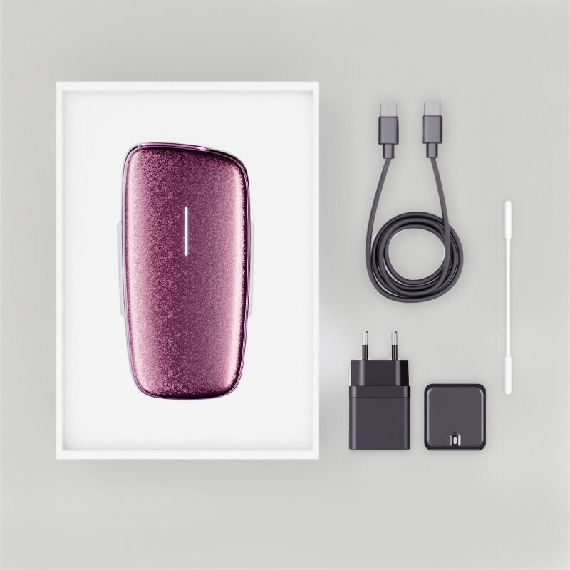 Příslušenství Ploom X - růžový Ploom X Advanced Rose Shimmer, usb kabel, čisticí tyčinka a adaptér 