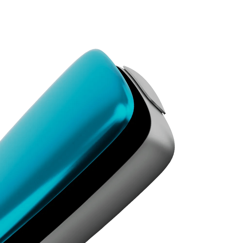 Modrý Ploom X přední panel ocean blue - detailní záběr