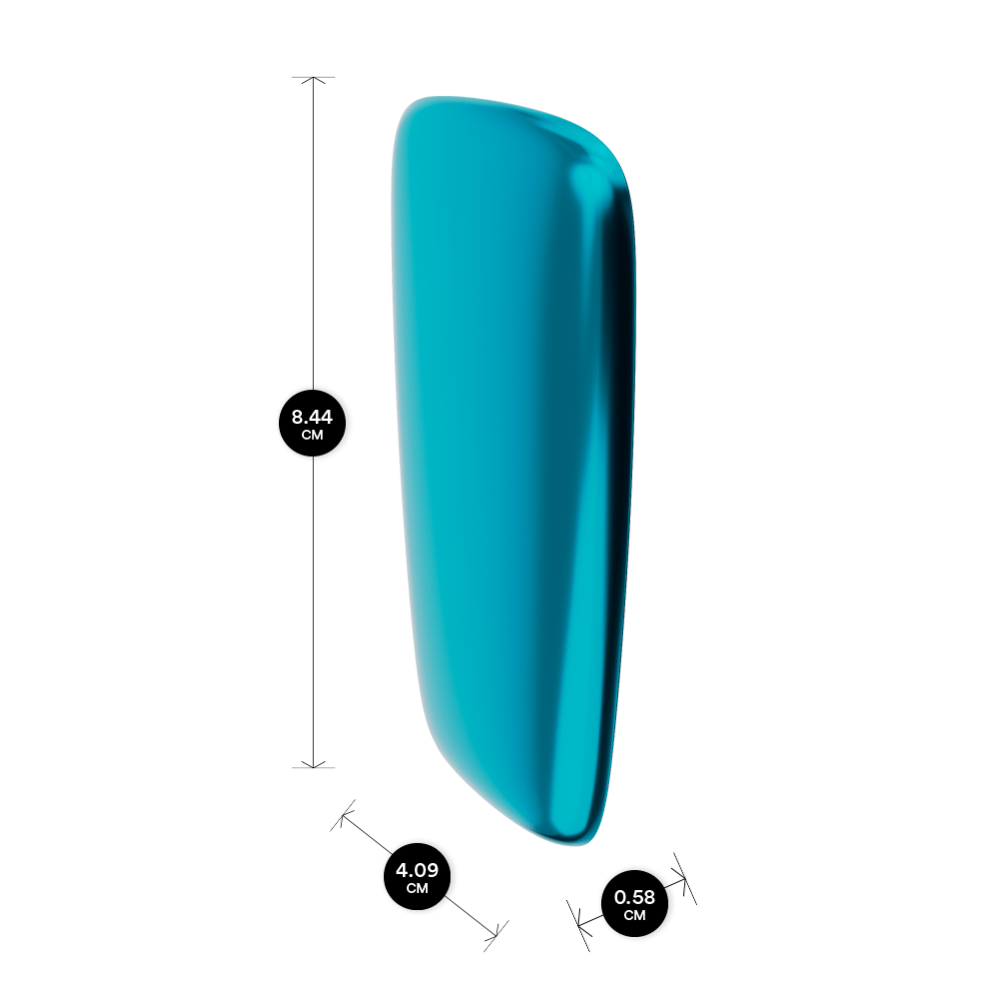 Rozměry předního panelu Ocean Blue pro Ploom X Advanced zařízení